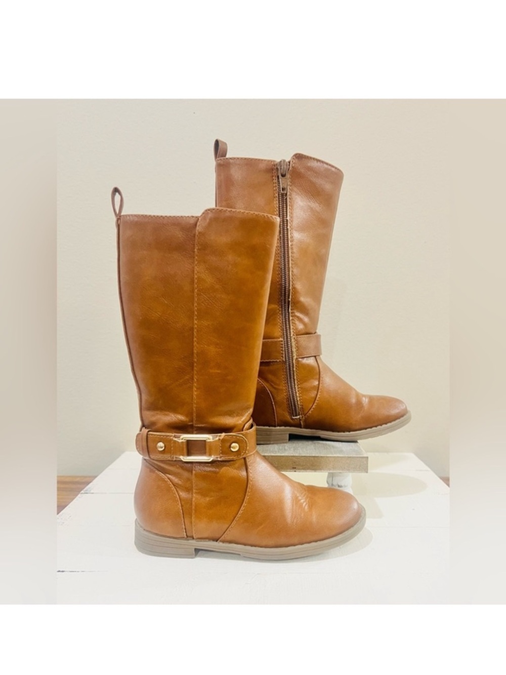 Kids Knee-high boots in Saddle Brown